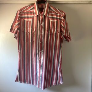 Vintage Panhandle slim Made in America button down short sleeve shirt